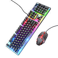 Миша + клавіатура HOCO GM18 Luminous gaming keyboard and mouse set Black