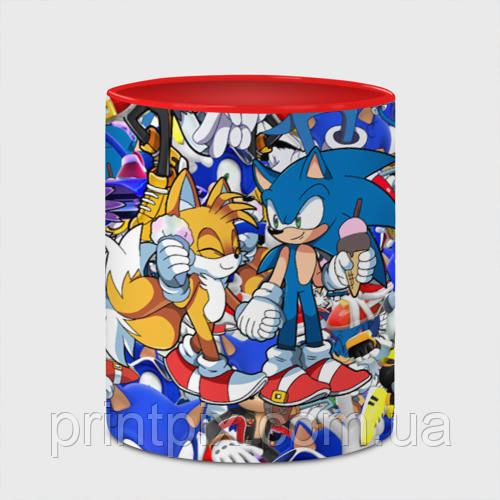 Чашка Sonic pattern Сонік 330 мл (колір чашки на вибір), фото 1