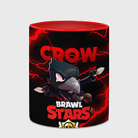 Чашка с принтом «Brawl Stars crow Бравл старс Леон» (цвет чашки на выбор)