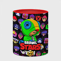 Чашка с принтом «Brawl Stars Leon Бравл старс Леон» (цвет чашки на выбор)