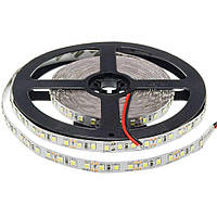 LED светодиодная лента 5 метров, холодный белый цвет 6500K, питание 12В, 120 LED/м, чип 2835SMD, IP33,