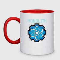 Чашка с принтом двухцветная «S.T.A.L.K.E.R. Монолит» (цвет чашки на выбор)