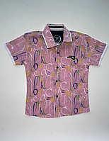 Рубашка детская летняя на пуговицах на мальчика 1-4 года (4цв) "MATILDA" купить недорого от прямого поставщика