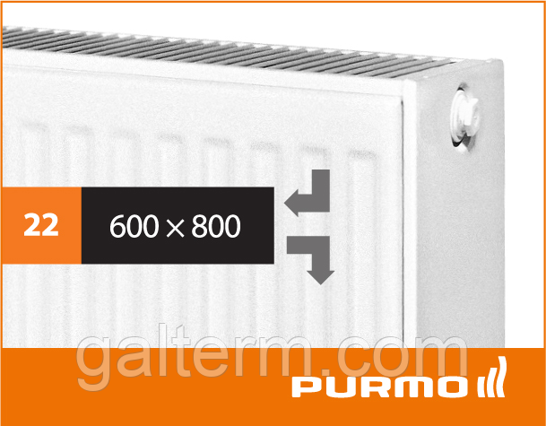Сталевий радіатор PURMO Compact 22 600x 800