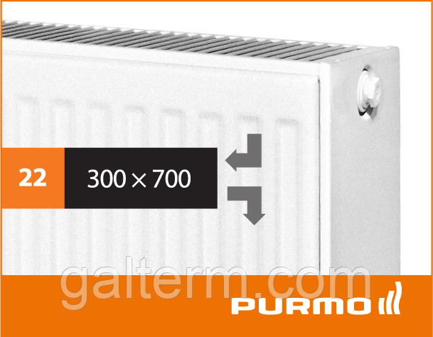 Сталевий радіатор PURMO Compact 22 300x700, фото 1