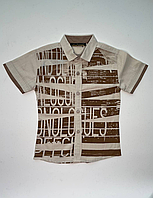 Рубашка детская летняя на пуговицах на мальчика 1-4 года (2цв) "MATILDA" купить недорого от прямого поставщика