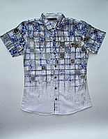 Рубашка подростковая с коротким рукавом на мальчика 10-14 лет(2цв) "MATILDA" недорого от прямого поставщика
