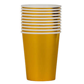 Набір склянок "Золото", 10 шт, 9 см ELISEY