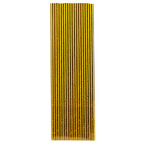 Набір паперових трубочок, 10 шт, золотий, 20 см ELISEY