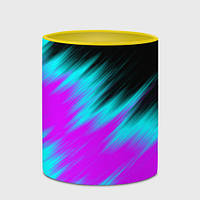 Чашка с принтом «Неоновые полосы и ничего лишнего neon stripes» (цвет чашки на выбор)