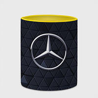 Кухоль з принтом з повним друком «Mercedes Benz 3D Geometry 3Д» (колір чашки на вибір)