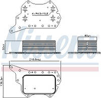 Масляный радиатор NISSAN NV300 (X82) / OPEL VIVARO B (X82) 2006-2022 г.