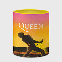 Чашка с принтом «Queen Freddie Mercury» (цвет чашки на выбор)