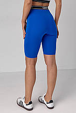 Велосипедні шорти жіночі з високою талією — синій колір, S (є розміри), фото 2