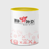 Чашка с принтом «One Piece. резиновый Луффи» (цвет чашки на выбор)