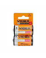 Батарейка VIDEX R14 сольова, P/C shrink/2 pcs