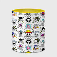 Чашка с принтом «Веселые Роджеры пиратов Соломенной Шляпы» (цвет чашки на выбор)