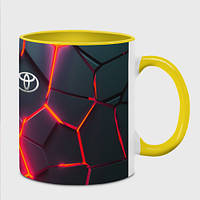 Чашка с принтом «Toyota 3D neon Тойота 3Д плиты неон» (цвет чашки на выбор)