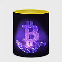 Чашка с принтом «Bitcoin IN hand биткоин» (цвет чашки на выбор)