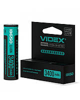 Аккумулятор VIDEX Li-lon 18650-P (ЗАЩИТА) 3400 mAh