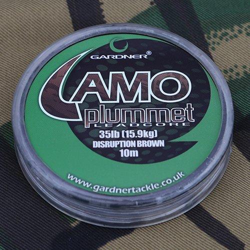 Лідкор Gardner Camo Plummet Leadcore, 10м, 35lb (15,9кг), 0,60 мм, brown