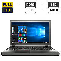 Ноутбук Б-клас Lenovo ThinkPad T540p/ 15.6" (1920x1080)/ Core i7-4600M/ 8 GB RAM/ 120 GB SSD/ HD 4600