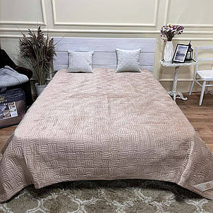 Велюрове покривало 220/240 плетіння пшеничний розмір Євро