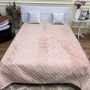 Велюрове покривало 220/240 Hermes пшеничний розмір Євро