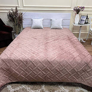 Велюрове покривало 220/240 Hermes капучіно розмір Євро