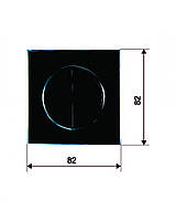 Выключатель RIGHT HAUSEN LAURA 2-й внутренний с подсветкой черный HN-015052