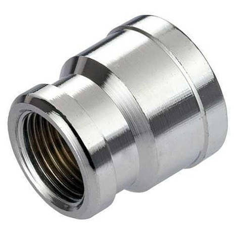 Муфта перехідна SOLOMON 1/2"х3/8" ВВ хром 8203, фото 1