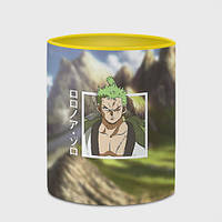 Чашка с принтом «Ван-Пис One Piece, Зоро Ророноа Zoro Roronoa» (цвет чашки на выбор)