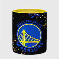 Чашка с принтом «NBA golden state warriors, брызги красок» (цвет чашки на выбор)