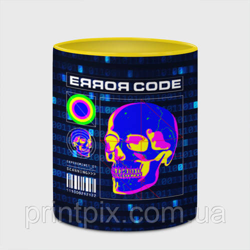Чашка Error code: Hacker Хакер програміст 330 мл (колір чашки на вибір), фото 1