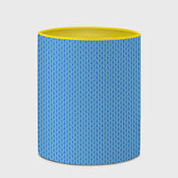 Чашка с принтом «Вязаный узор голубого цвета» (цвет чашки на выбор)