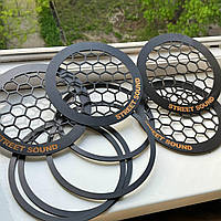 Захисні решітки для динаміків+проставочні кільця. Сітка на динаміки і сабвуфер ціна за 4 шт комплект