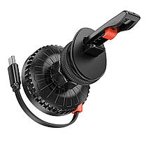 Тримач для мобiльного з БЗП BOROFONE BH207 Mona retractable magnetic wireless fast charging car holder(air, фото 5