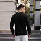 Світшот на флісі Pobedov чорний з принтом "Герб", фото 4