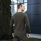 Світшот Pobedov кольору хакі з вишитим принтом "Герб", фото 2