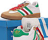 Жіночі Кросівки Adidas Gazelle x Gucci White Beige Green / Адідас Газелі Гуччі Білі з Бежевим та Зеленим, фото 8