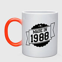 Чашка с принтом хамелеон «Made in 1988»