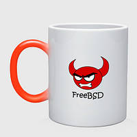 Чашка с принтом хамелеон «FreeBSD демон»