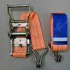 Стяжка вантажу, ремінь 2t. 50mm.x5m.(0.5+4.5) метал. ручка (DK-3925) (ST-3925) 49051286633