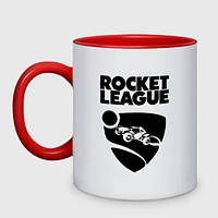 Чашка с принтом двухцветная «Rocket league»
