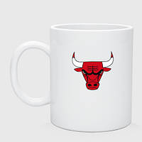 Чашка с принтом керамическая «Chicago bulls лого»