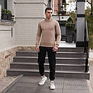 Унісекс світшот на зиму Pobedov 007 пісочного кольору, фото 5