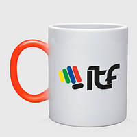 Чашка с принтом хамелеон «Тхэквондо ИТФ Taekwondo ITF»