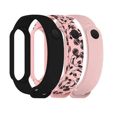 Ремешок комплект ArmorStandart TPU для Xiaomi Mi Band 7/6/5 Cartoon Mickey Pink (ARM77042), фото 1