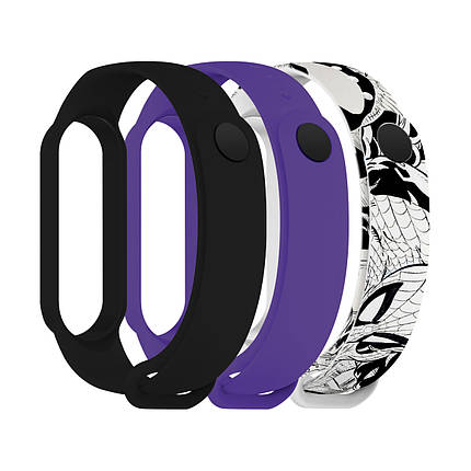 Ремешок комплект ArmorStandart TPU для Xiaomi Mi Band 7/6/5 Symbiosis comix (ARM77055), фото 1