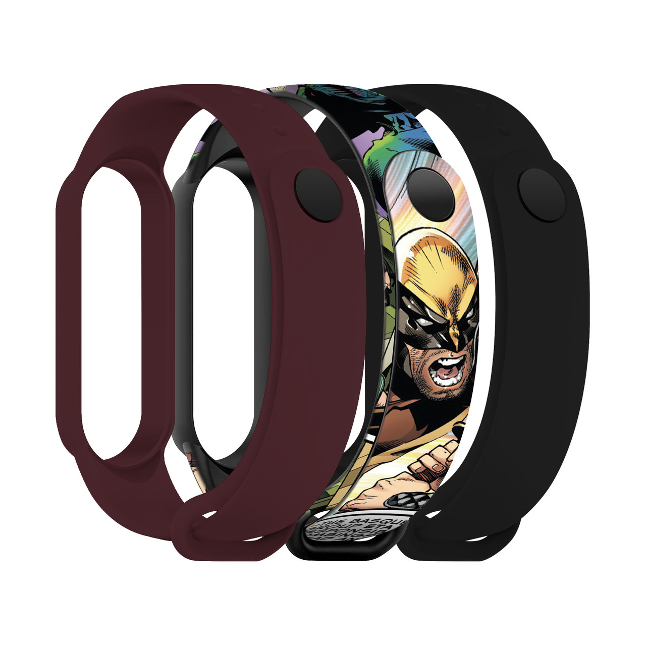 Ремешок комплект ArmorStandart TPU для Xiaomi Mi Band 7/6/5 Wolverine comix (ARM77056)